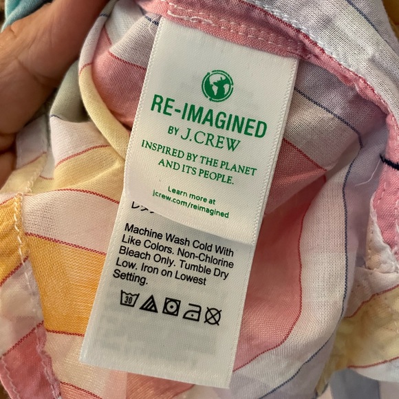 ๐ Long-sleeve J. Crew rainbow ๐ button down cotton size S NWT! - Picture 6 of 7